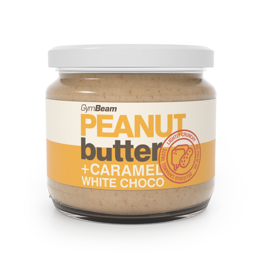 Peanut butter with caramel and white chocolate_GymBeam_cool-body.eu